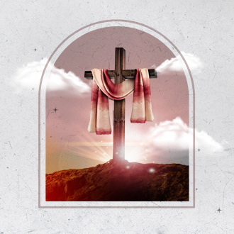 Holy Cross and Flowers
