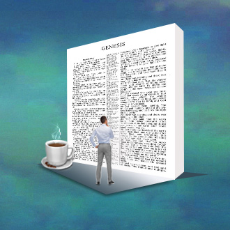 a man reading the Bible